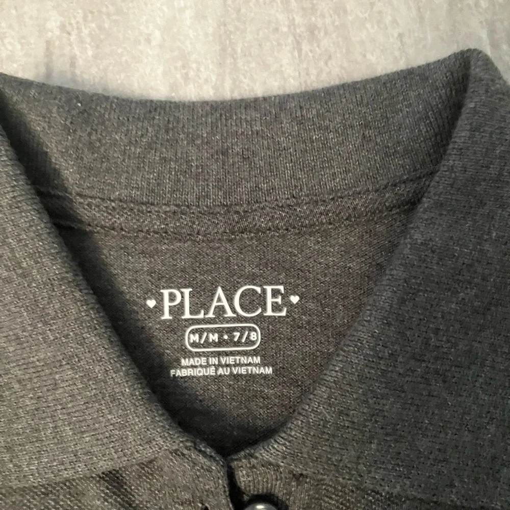 Children’s Place grey short-sleeve polo shirt dress